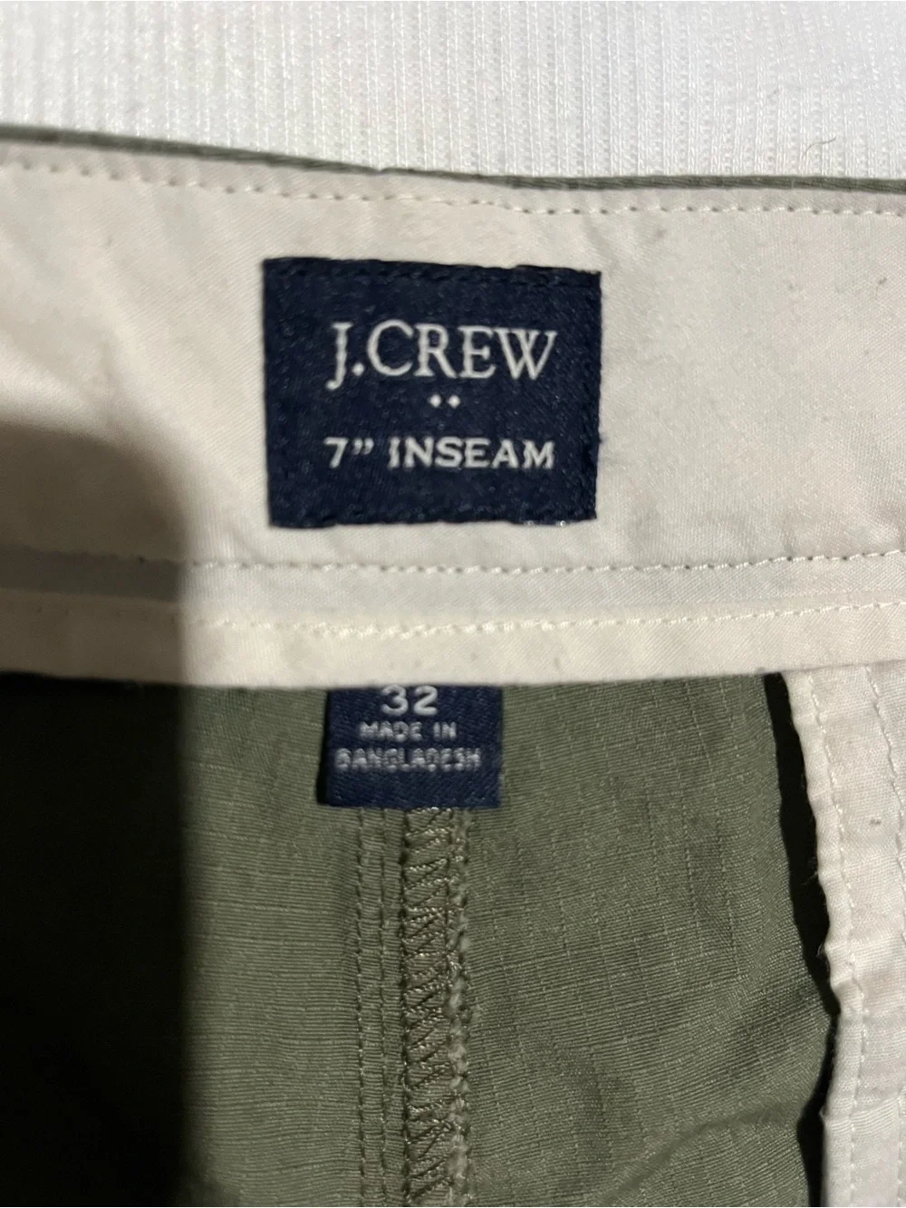 J. Crew Men's Olive Green Flat Front Casual Shorts